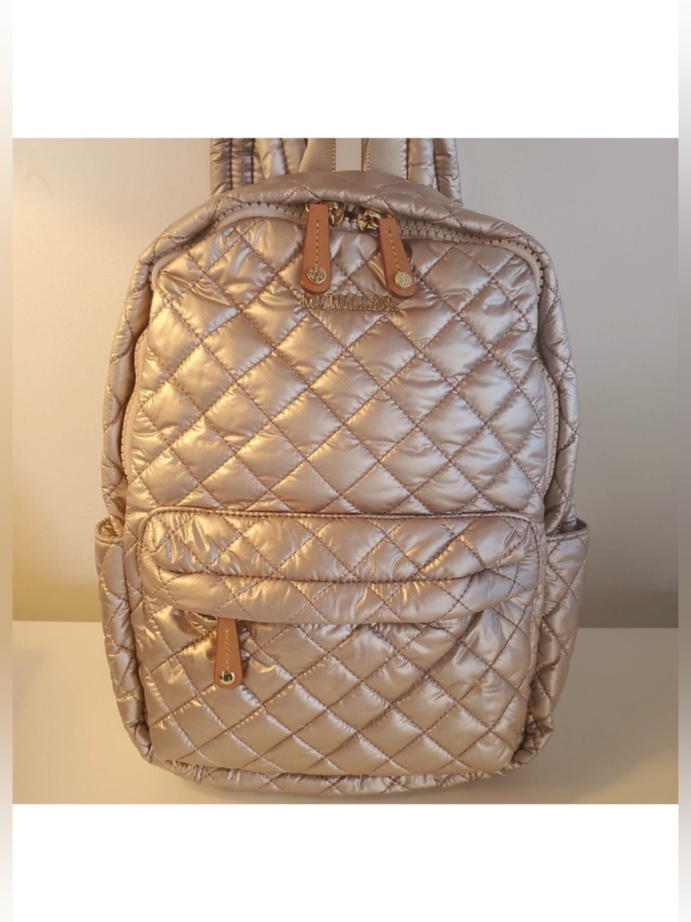 MZ WALLACE Small Metro Backpack - Metallic Rose NWOT - Picture 8 of 16